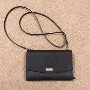 Kate spade black crossbody and clutch